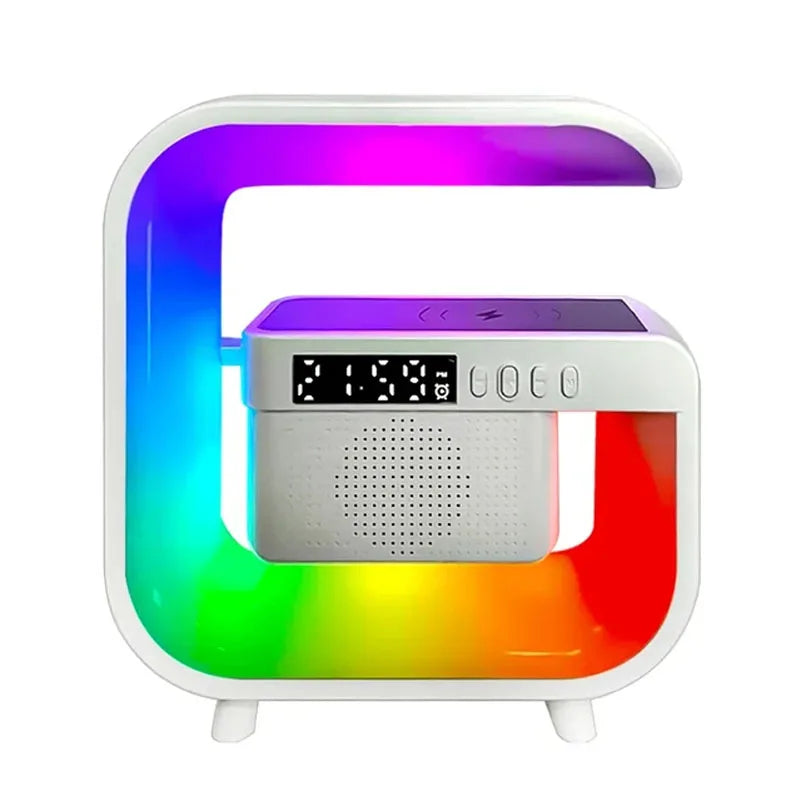 Mini Bluetooth Speaker with Clock and Atmosphere Light