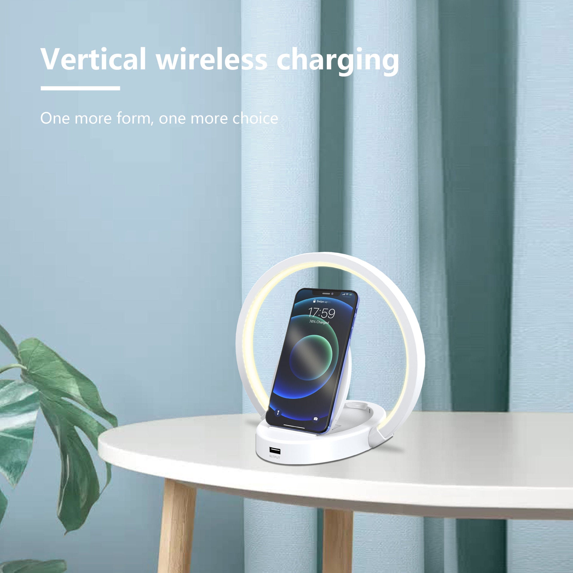 Adjustable Desk Lamp Speaker with Wireless Charging