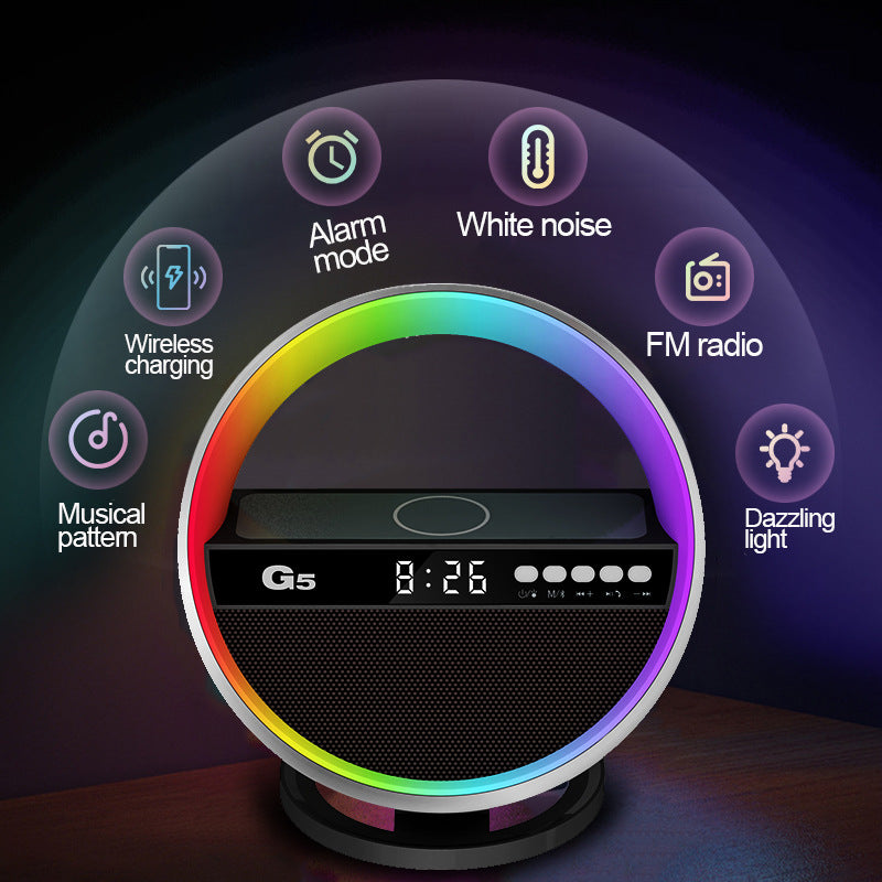RGB Atmosphere Light Speaker with Wireless Charging