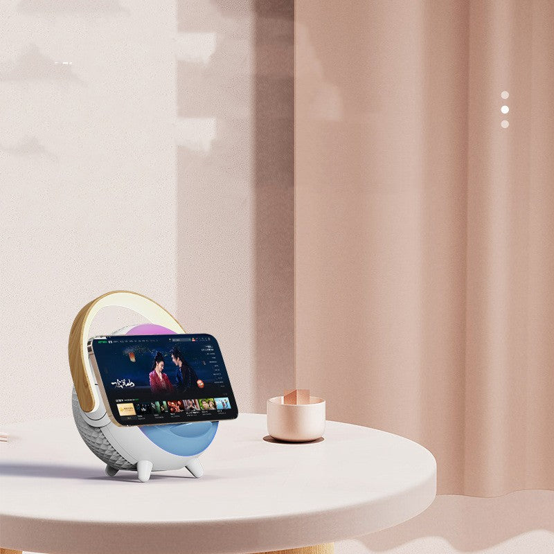 Portable Music Light Bluetooth Speaker with Wireless Charging