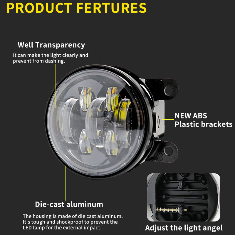 Dual-Color LED Fog Light for LADA Front Driving Visibility