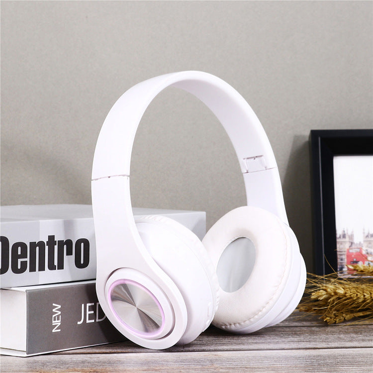 Foldable Wireless Headphones with CVC Noise Cancelling and LED Light