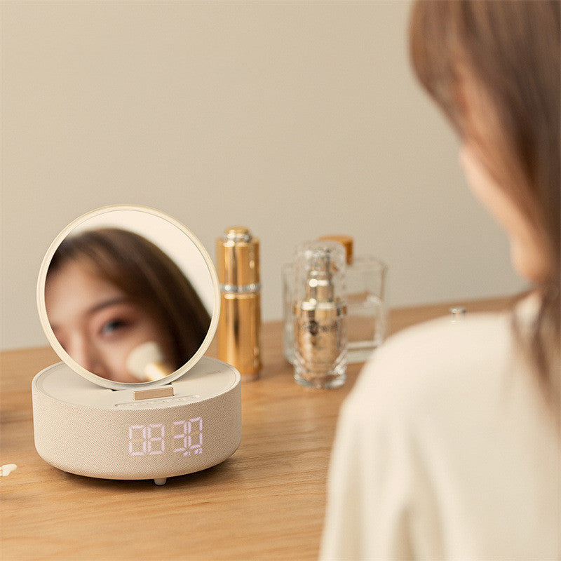 Mirror Desk Clock Speaker with Wireless Charging