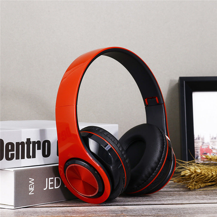 Foldable Wireless Headphones with CVC Noise Cancelling and LED Light
