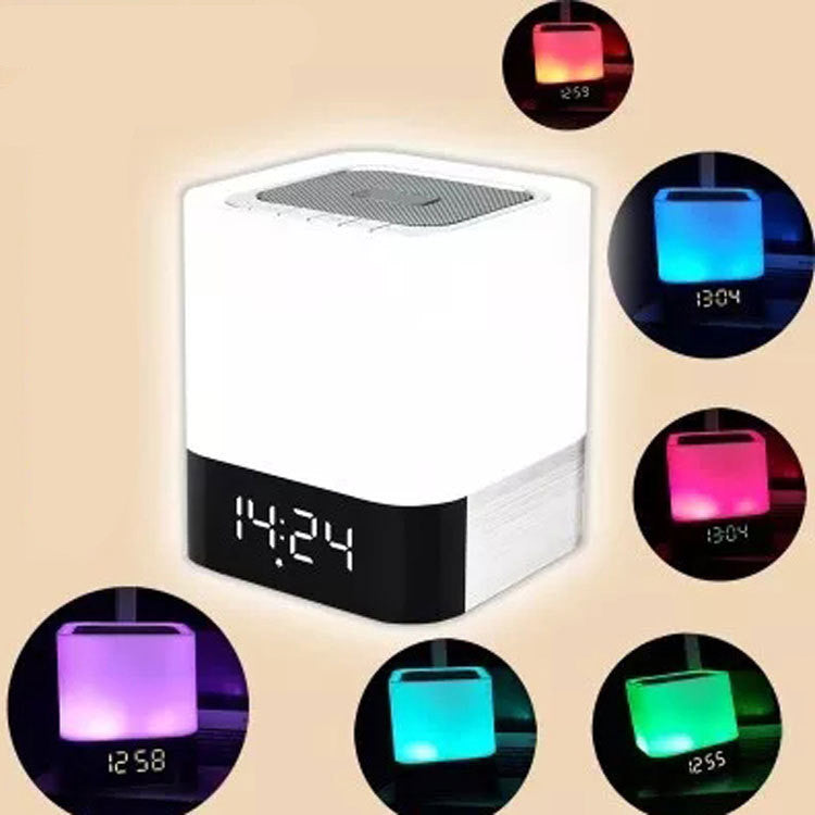 Night Light Bluetooth Speaker with Clock Display