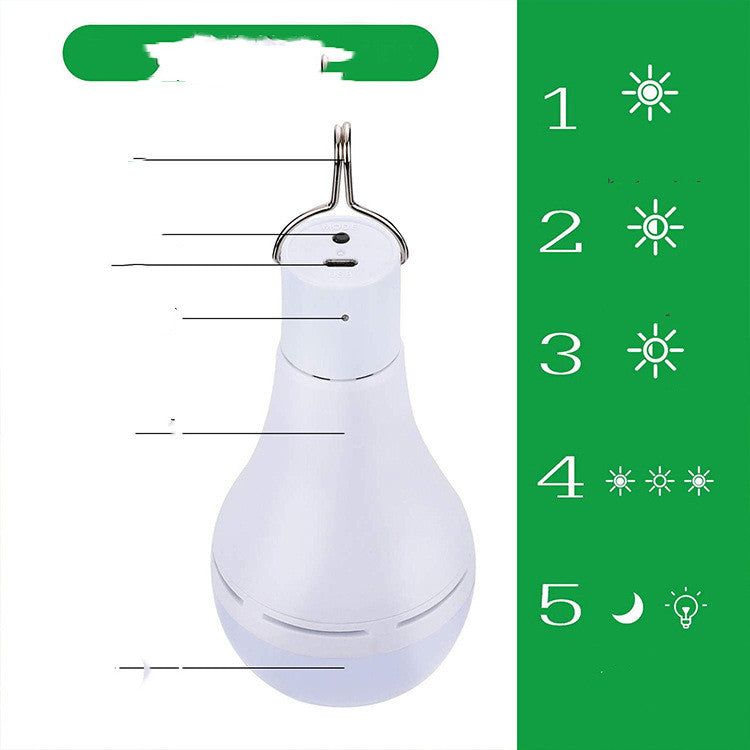 Solar Rechargeable Emergency LED Bulb