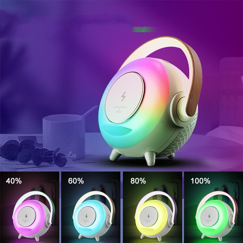 Portable Music Light Bluetooth Speaker with Wireless Charging
