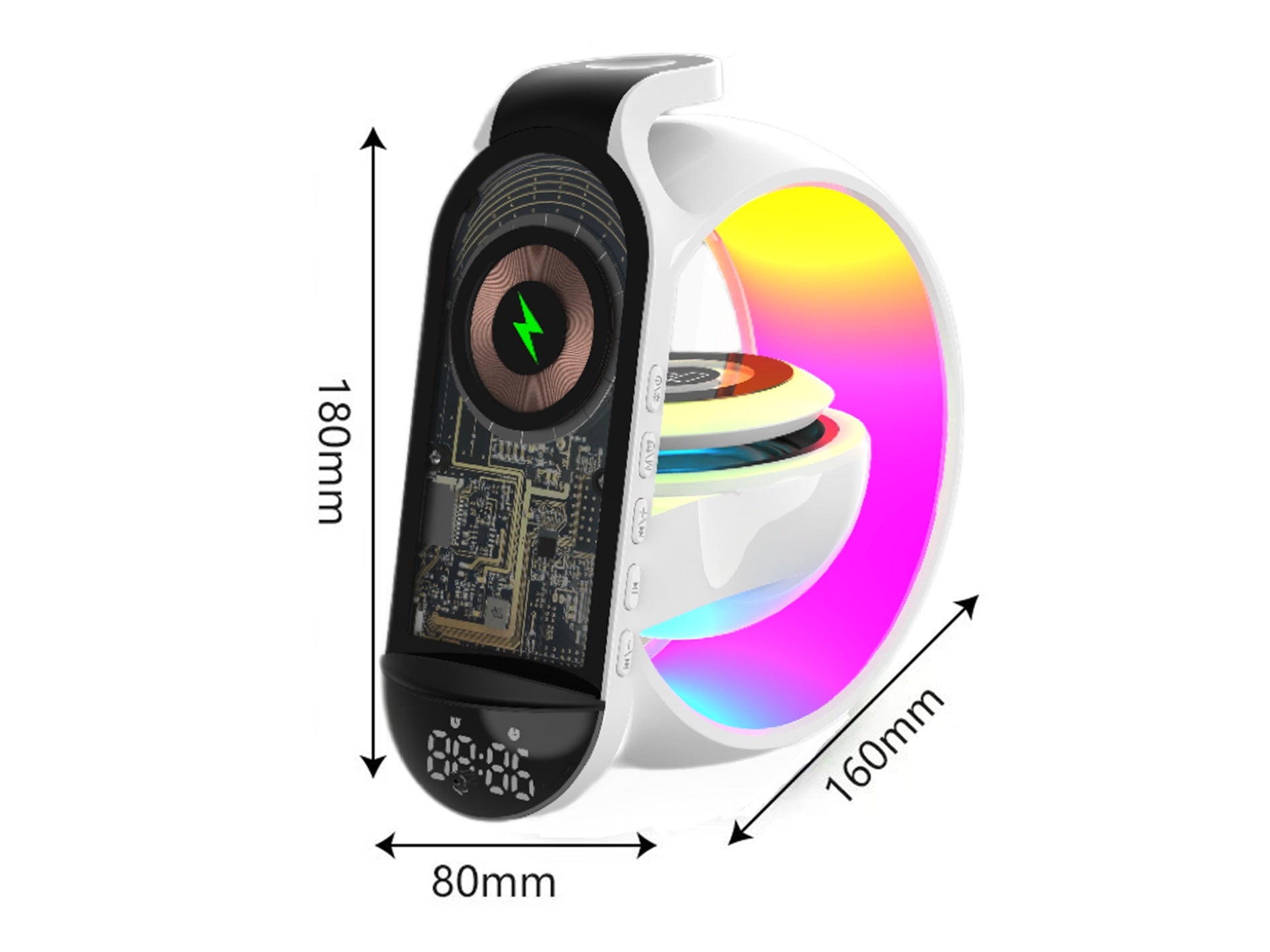 Six-in-One Bluetooth Speaker with Ambient Light and Charging