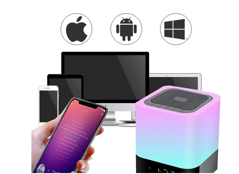 Night Light Bluetooth Speaker with Clock Display