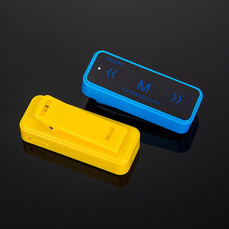 Compact Hands-Free Walkie-Talkie Set with Ear Hook for Indoor Use