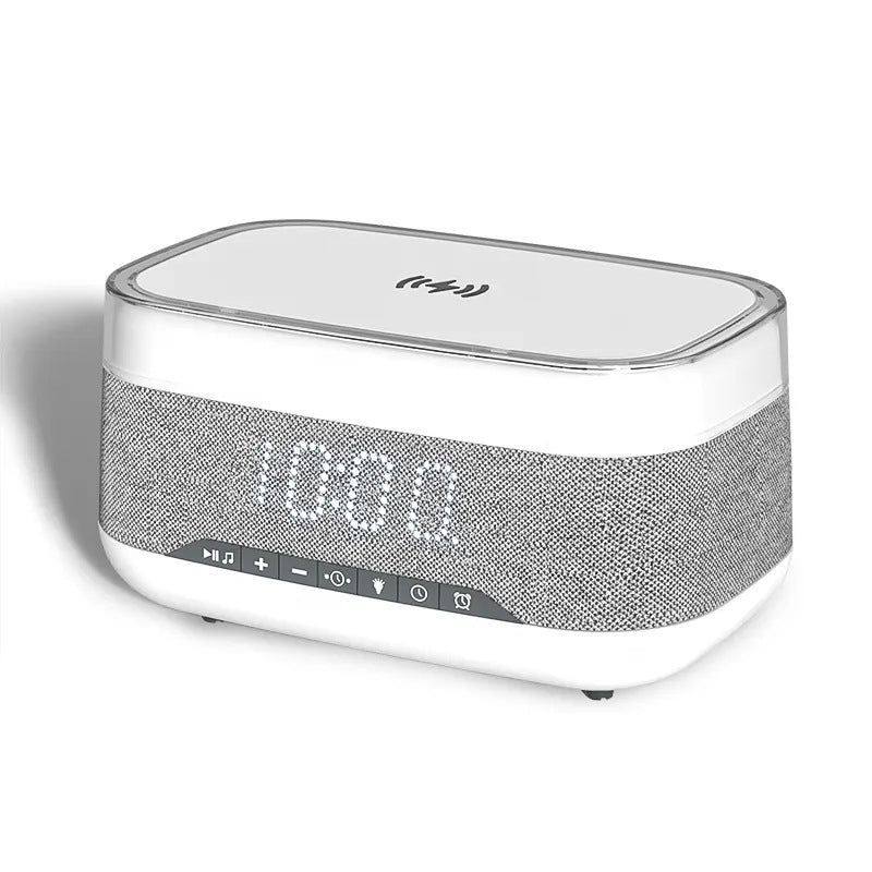 Smart Alarm Clock Speaker with Wireless Charging