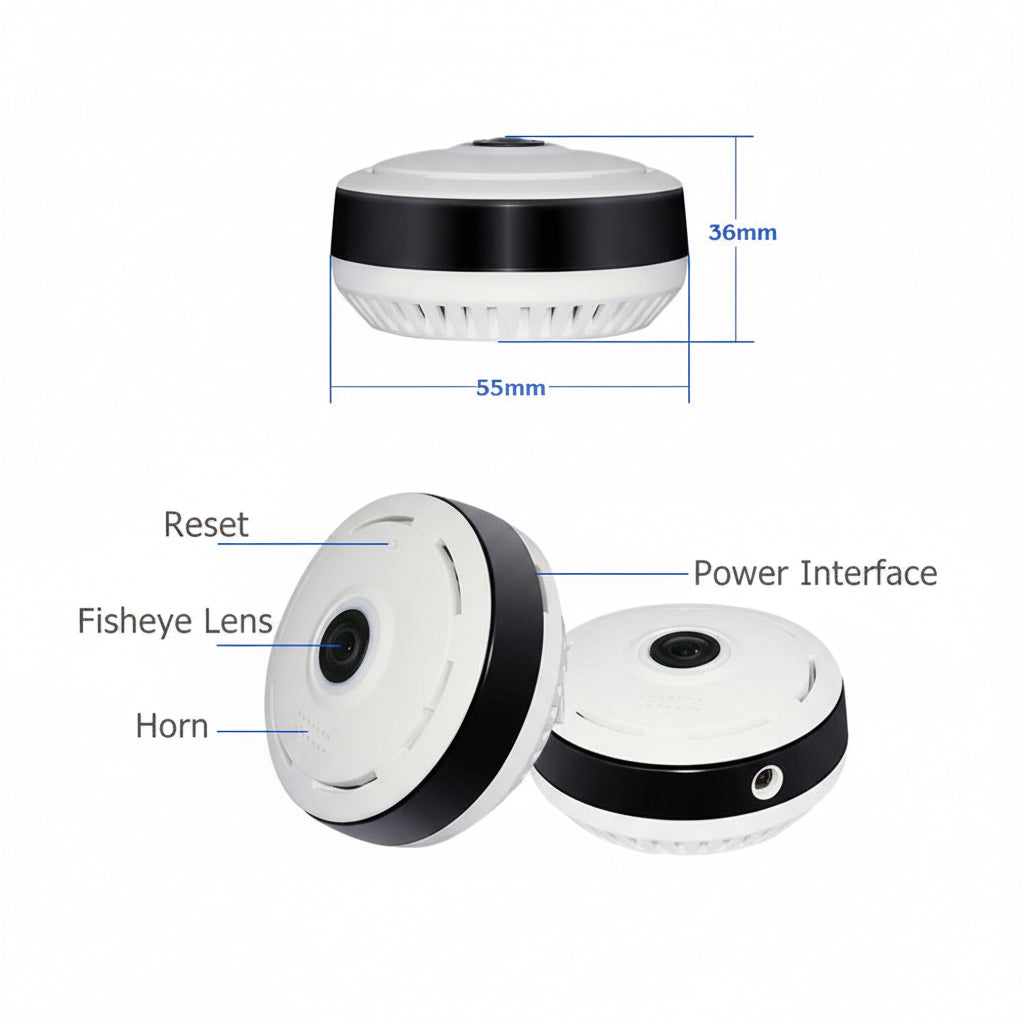 360° Panoramic WiFi IP Security Camera