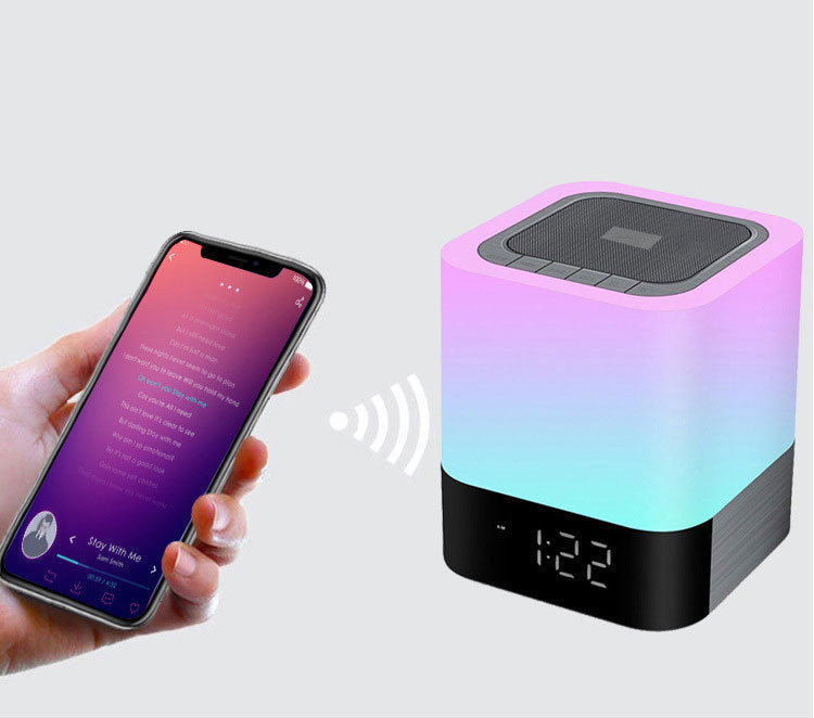 Night Light Bluetooth Speaker with Clock Display