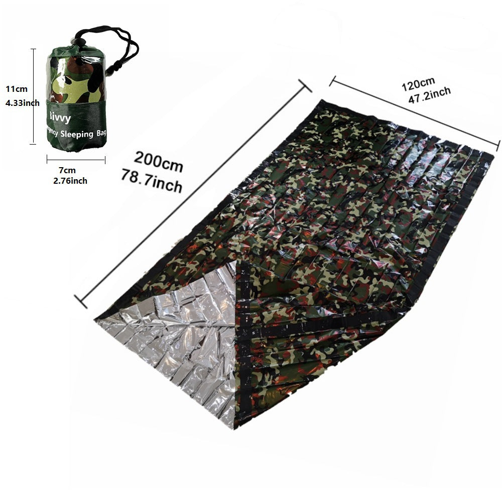 Outdoor Emergency Sleeping Bag – Waterproof Heat-Reflective Survival Blanket