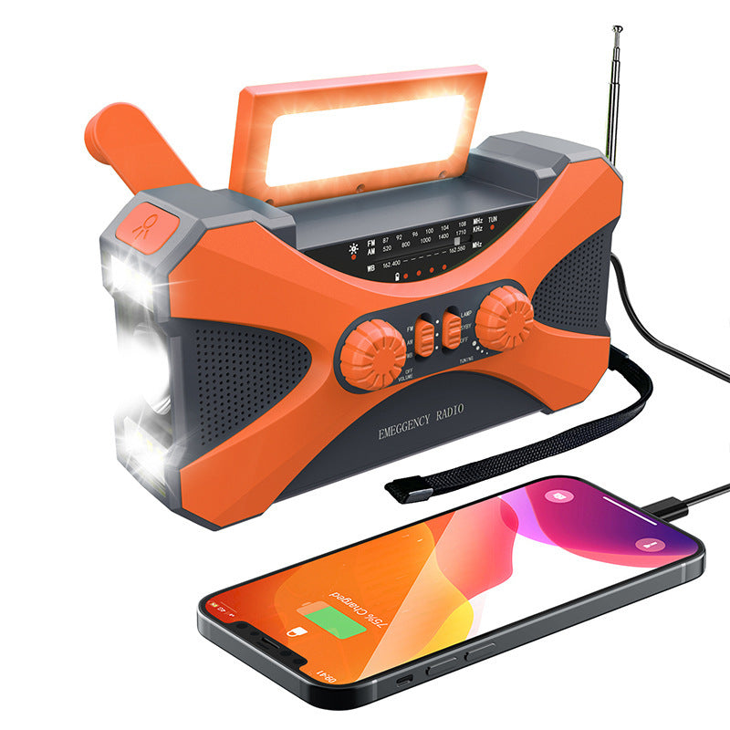 TriSafe 3-in-1 Emergency Solar Radio – Hand Crank Power Bank with Lamp & SOS