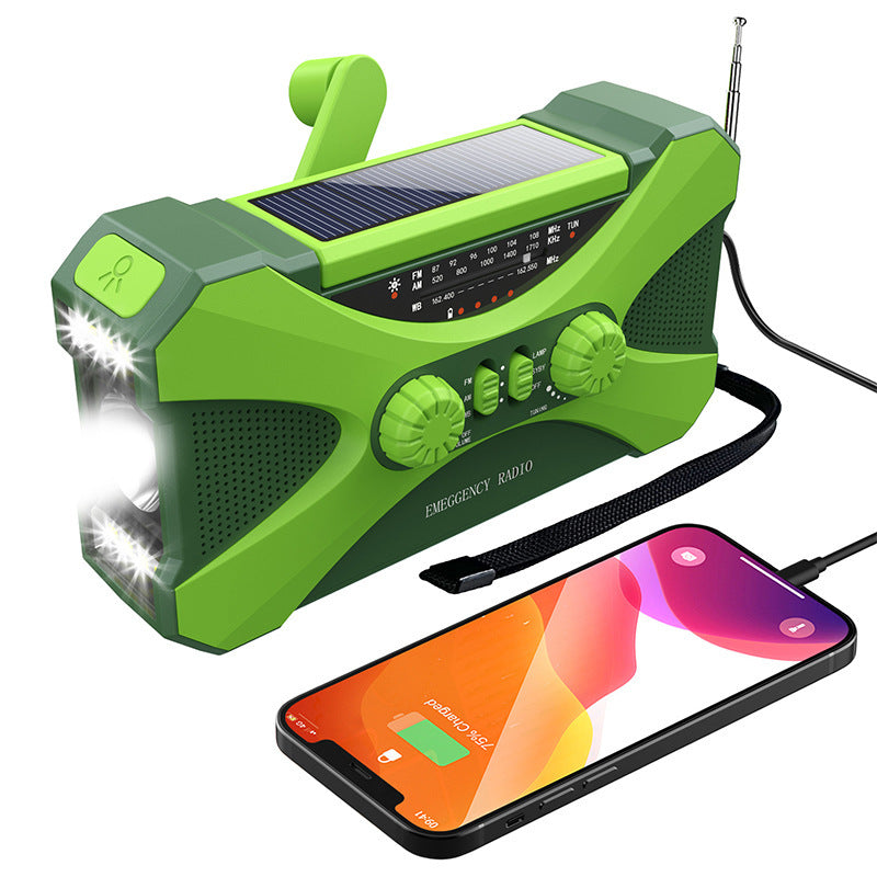 TriSafe 3-in-1 Emergency Solar Radio – Hand Crank Power Bank with Lamp & SOS