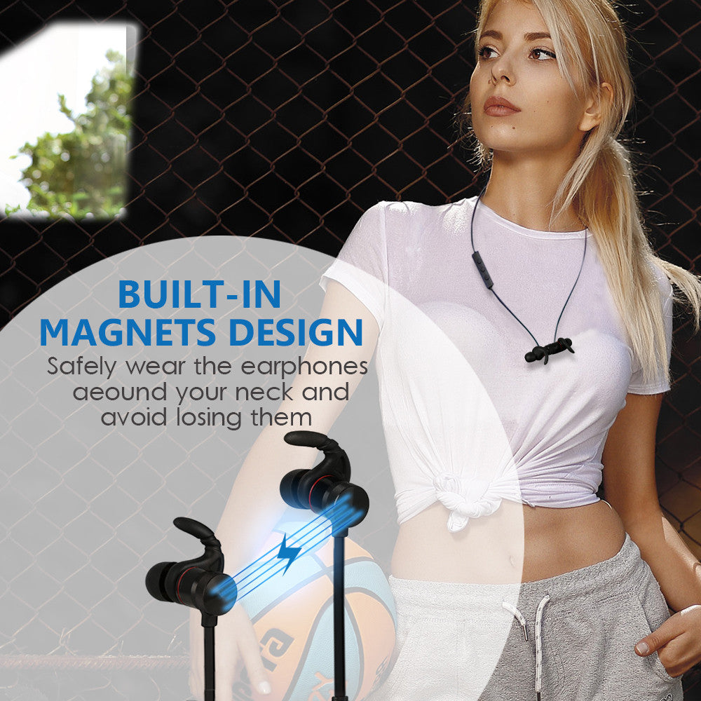 Magnetic In-Ear Bluetooth Earbuds with Hands-Free Mic