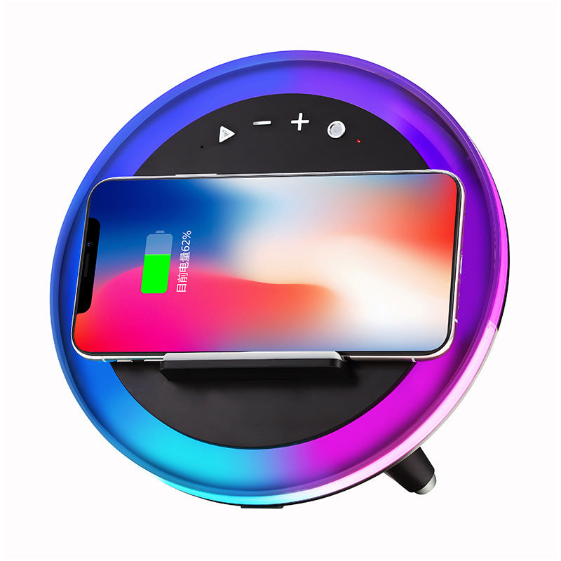 Colorful Night Lamp with Bluetooth Speaker and Wireless Charging
