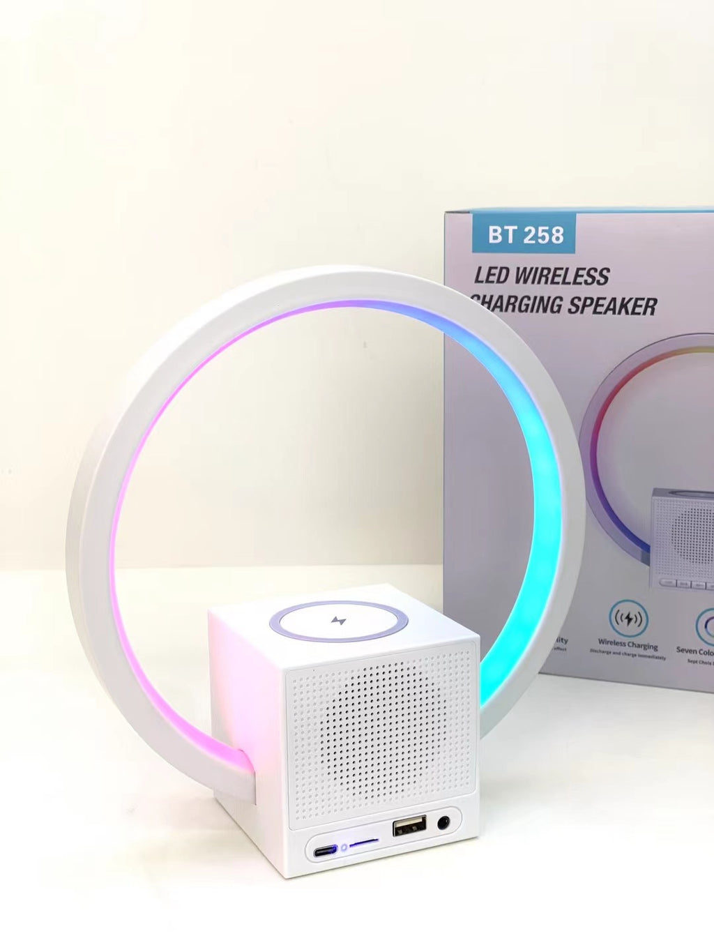 Ambient Glow Speaker with Wireless Charging