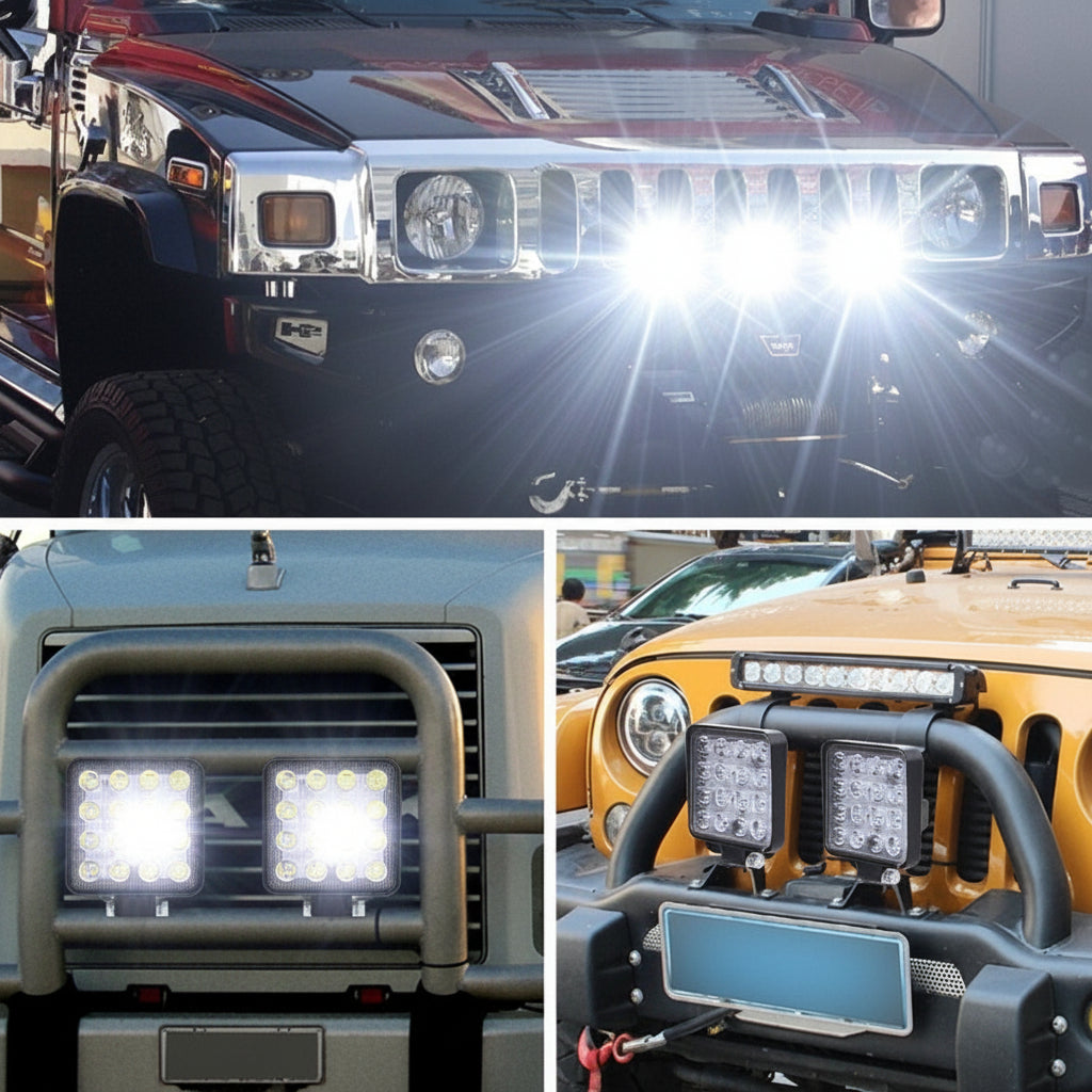 Ultra-Bright Square LED Work Light for Machinery Inspection and Outdoor Use