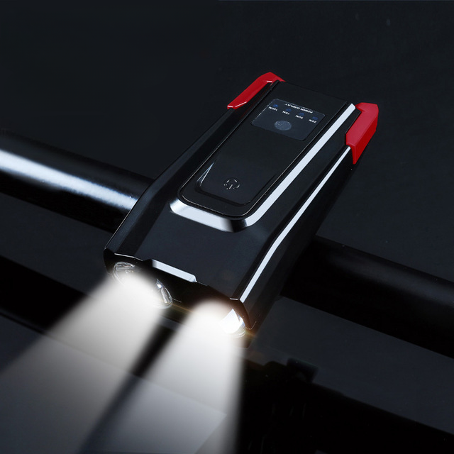 800LM Bicycle Headlight – IPX6 Waterproof LED Bike Light with Horn & USB Recharge