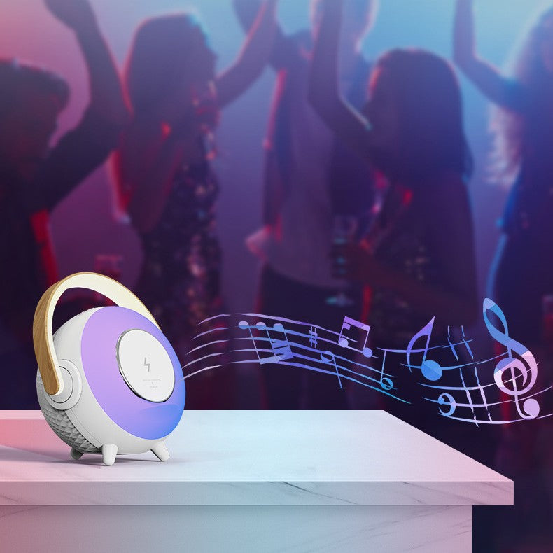 Portable Music Light Bluetooth Speaker with Wireless Charging