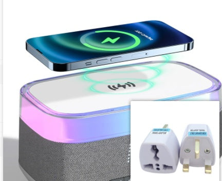 Smart Alarm Clock Speaker with Wireless Charging