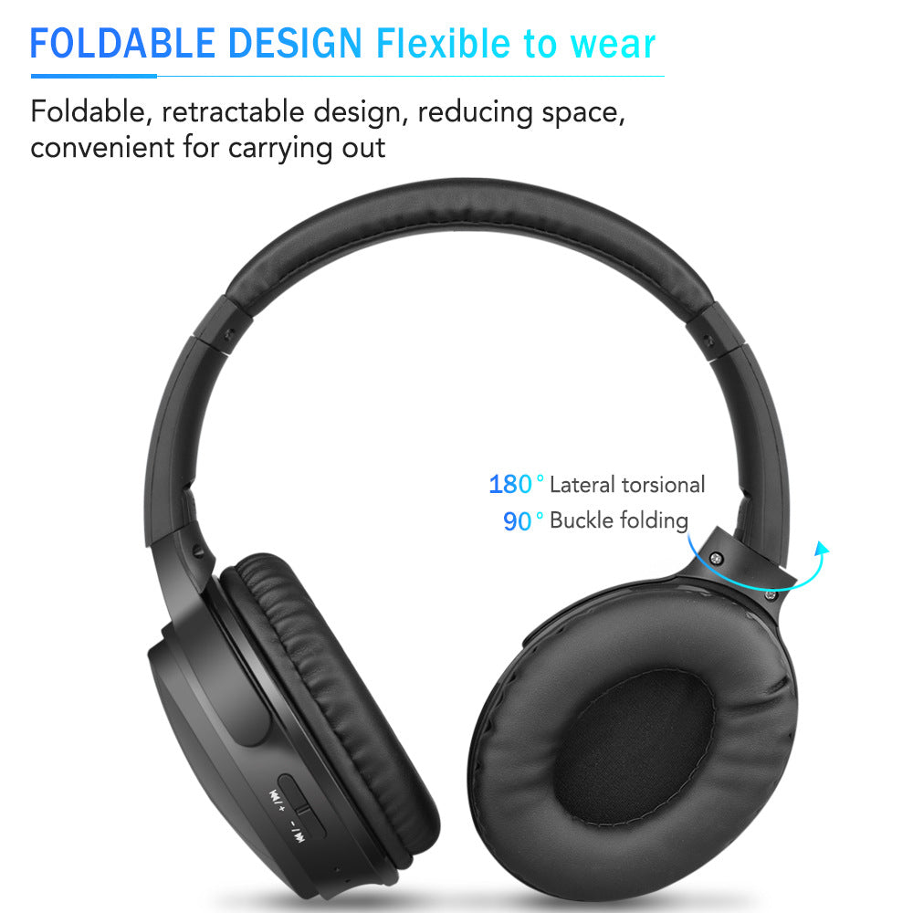 Foldable Wireless Headset with Stereo Sound
