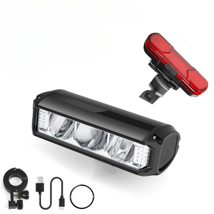 Rechargeable Bicycle Light with Adjustable Mount for Everyday Riding