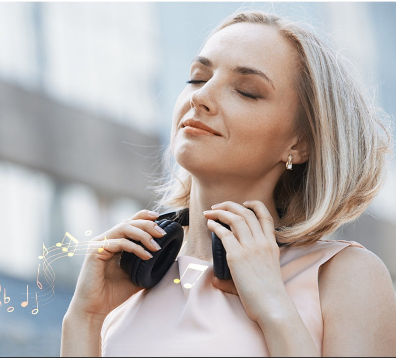 Foldable Wireless Headset with Stereo Sound