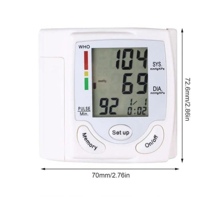 WristSense Automatic BP Monitor – Easy Hypertension Tracking for Seniors