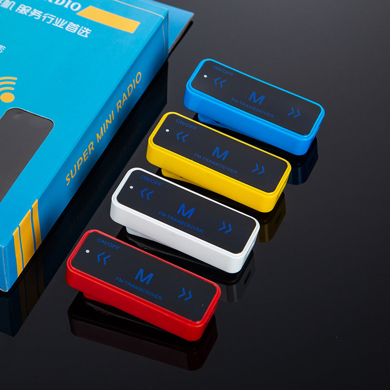 Compact Hands-Free Walkie-Talkie Set with Ear Hook for Indoor Use