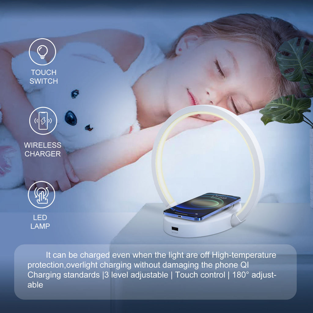 Adjustable Desk Lamp Speaker with Wireless Charging