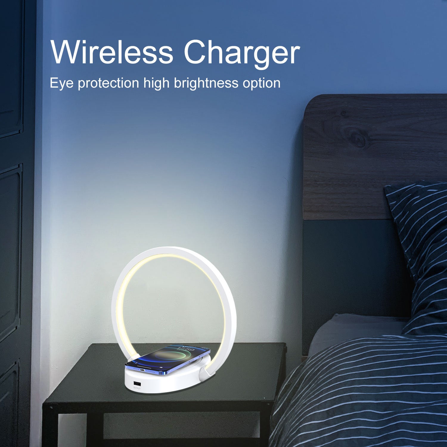 Adjustable Desk Lamp Speaker with Wireless Charging