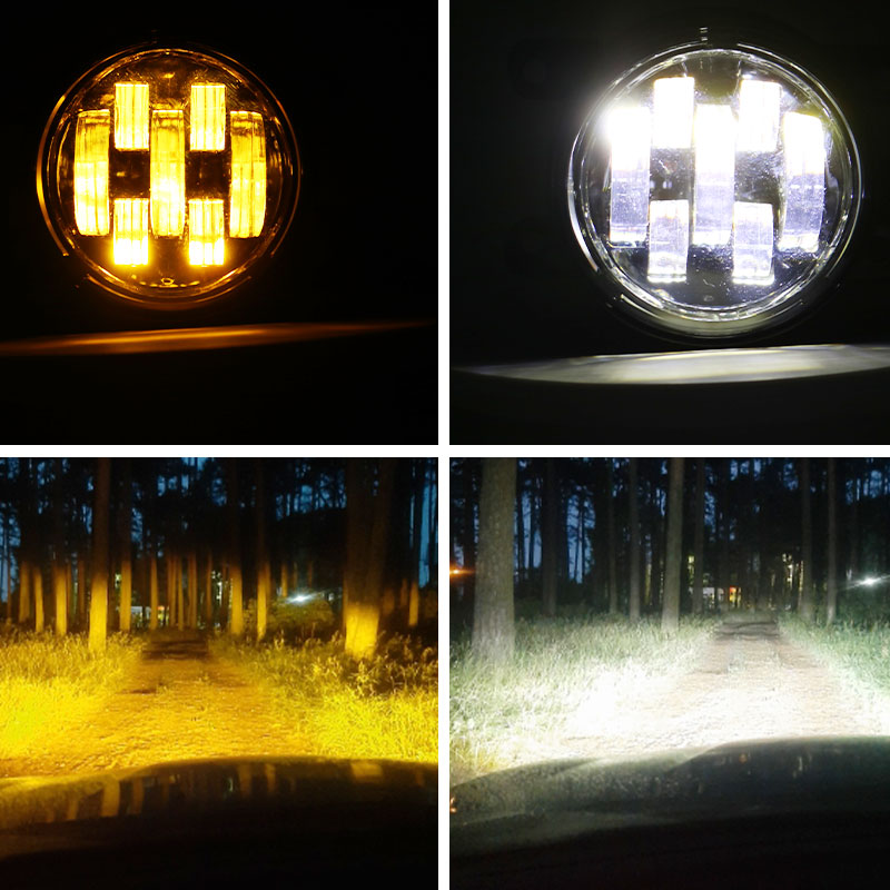 Dual-Color LED Fog Light for LADA Front Driving Visibility