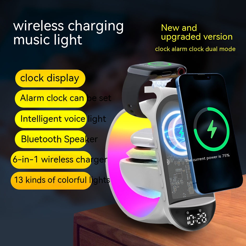 Six-in-One Bluetooth Speaker with Ambient Light and Charging