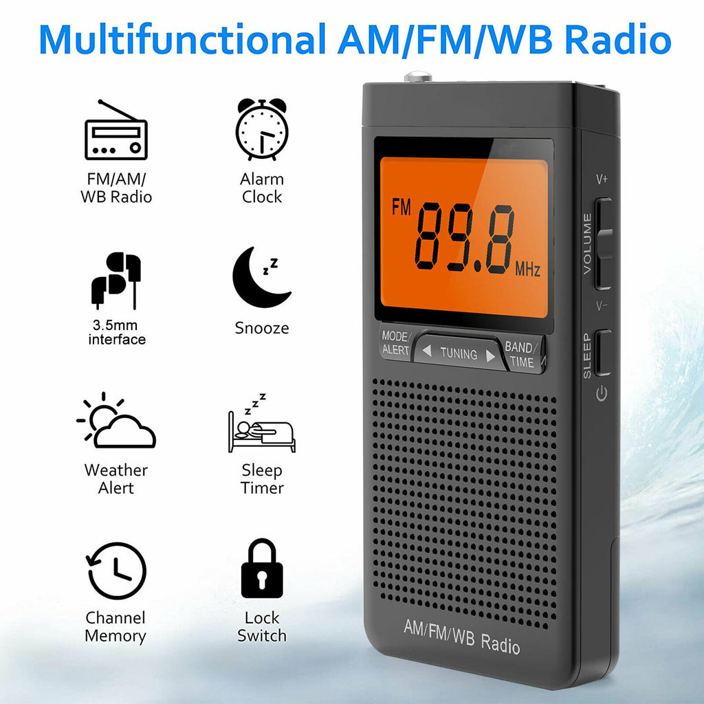 Compact AM/FM Auto-Tuning Pocket Radio