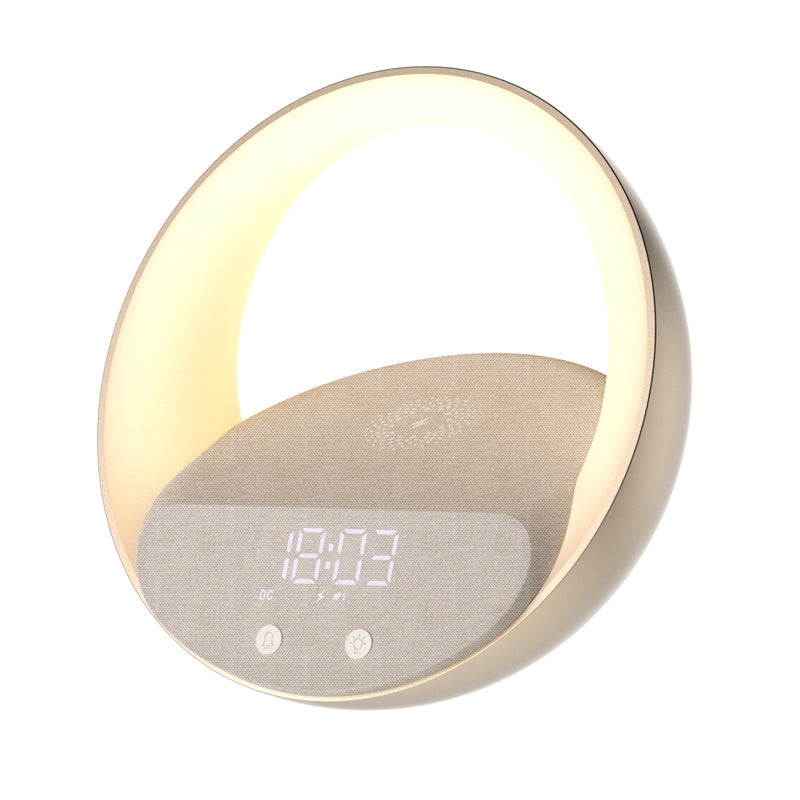 All-in-One Wireless Charging Clock Speaker with Ambient Light