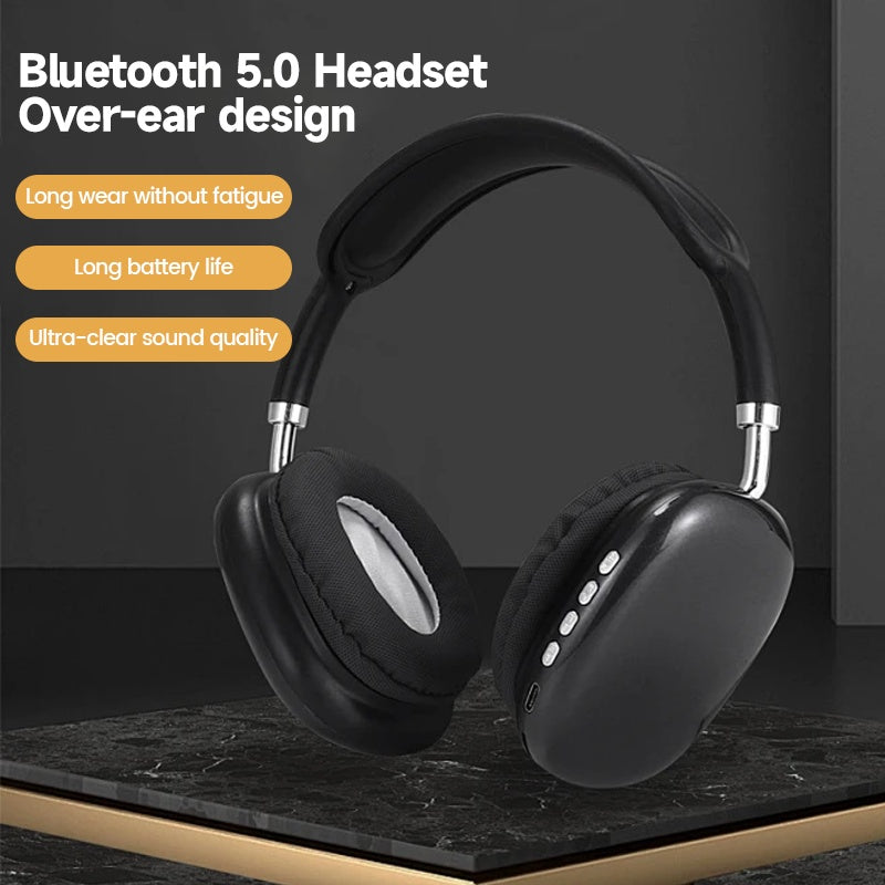 Wireless Noise-Cancelling Bluetooth Headset with Mic