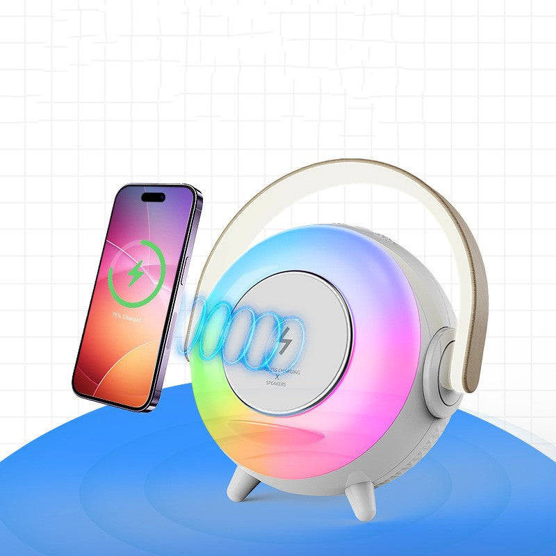 Portable Music Light Bluetooth Speaker with Wireless Charging