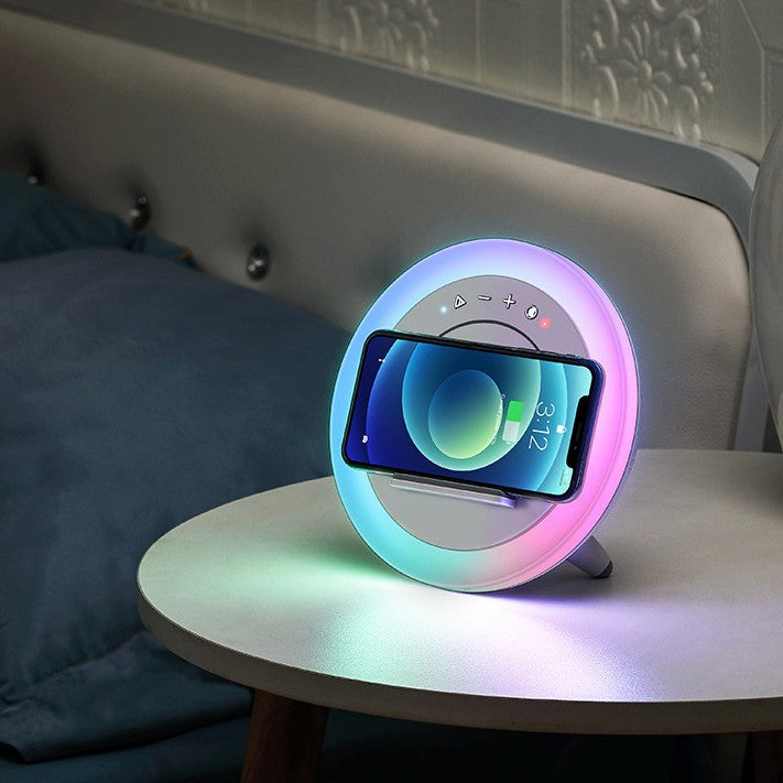 Colorful Night Lamp with Bluetooth Speaker and Wireless Charging