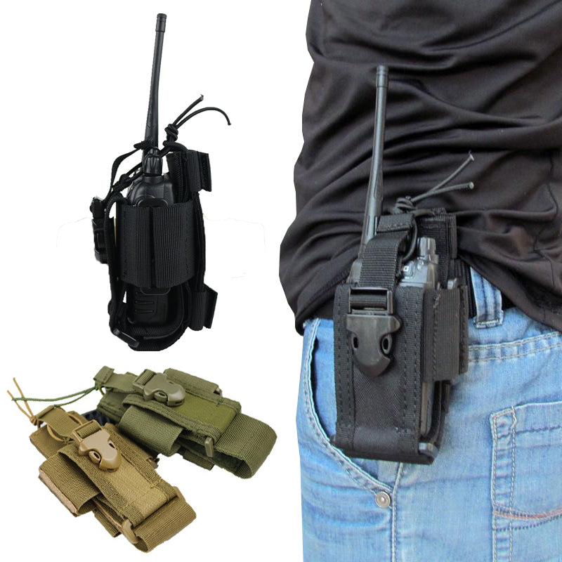 Compact Outdoor Tactical Waist Pouch for Walkie-Talkies
