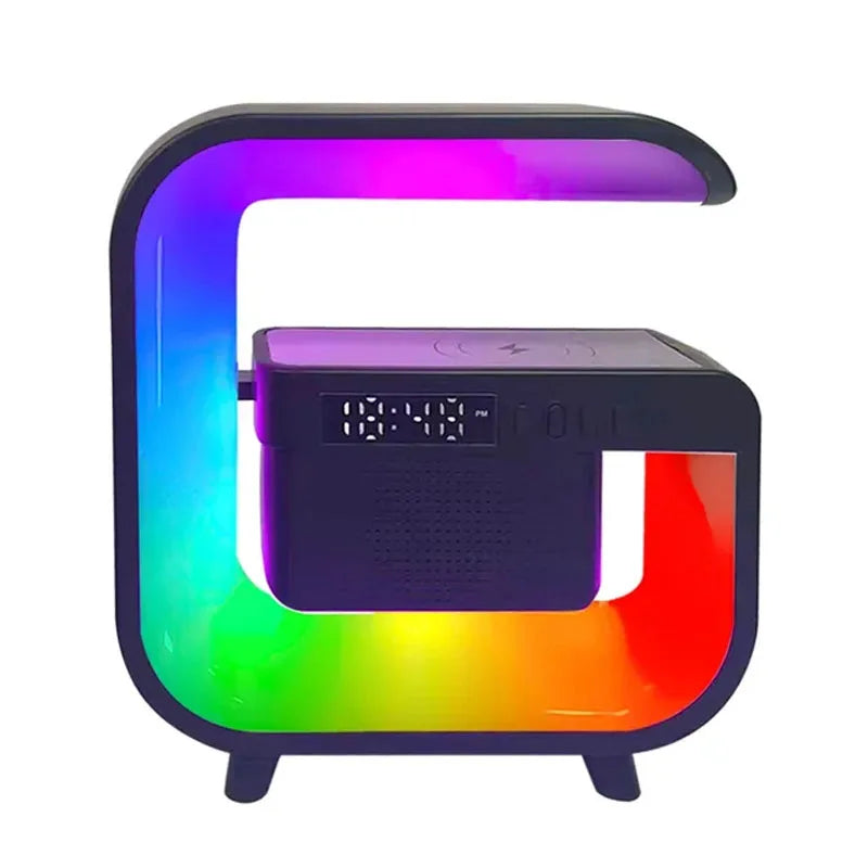 Mini Bluetooth Speaker with Clock and Atmosphere Light